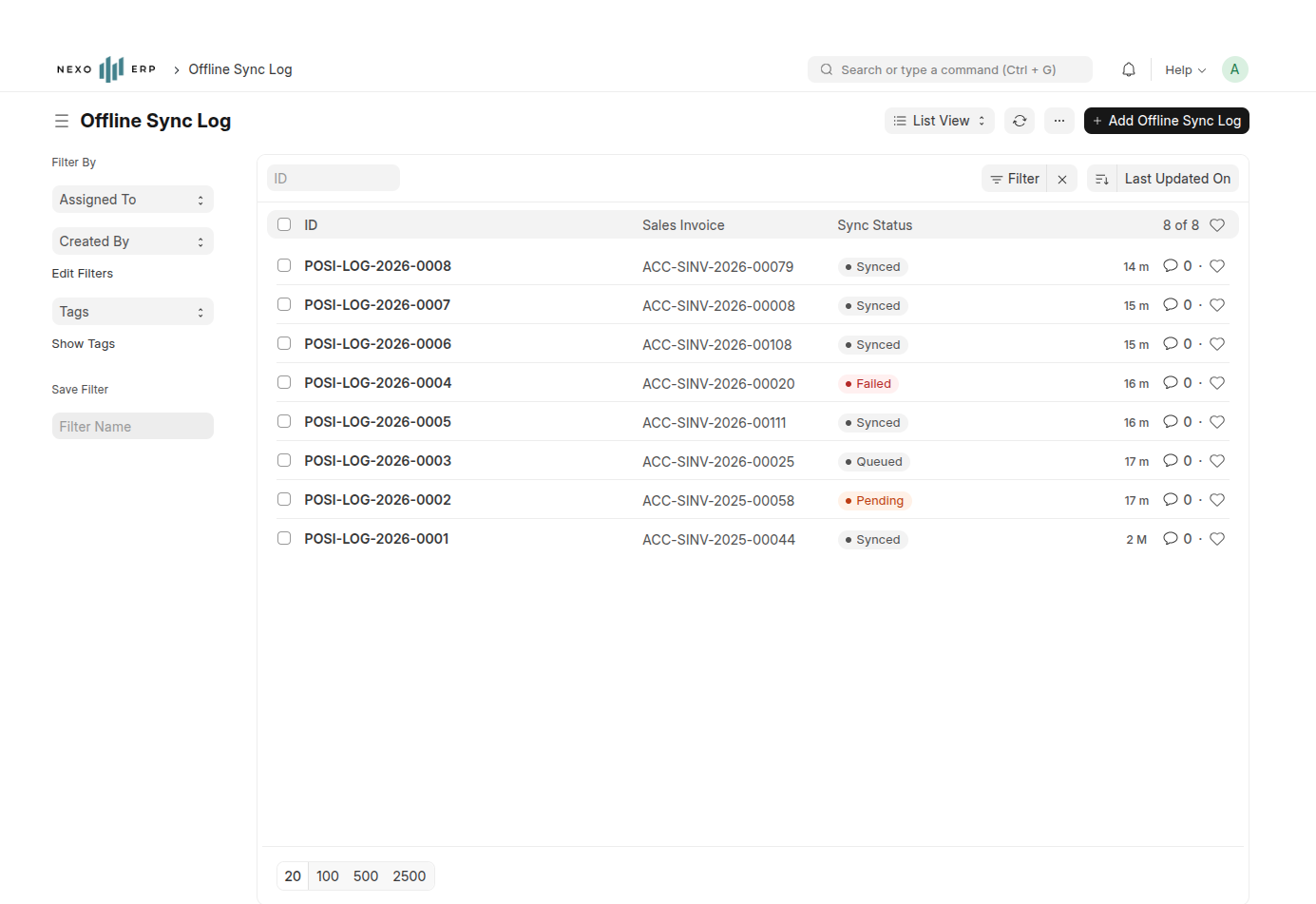 NexoERP FBR-Integrated Invoicing Dashboard with QR Code