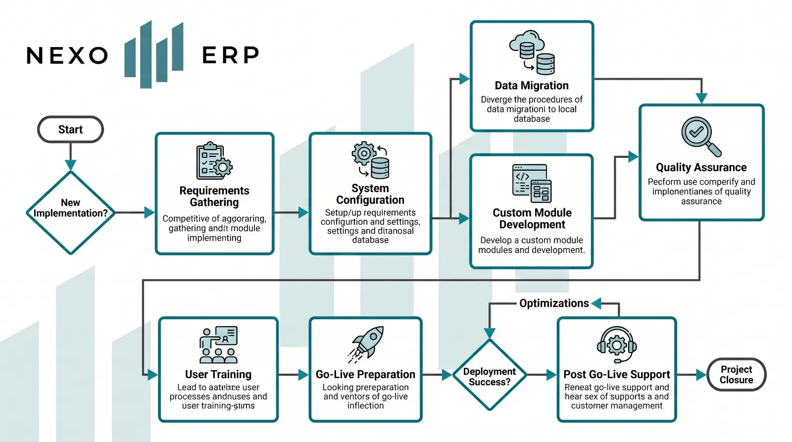 NexoERP Software Implementation Process Workflow